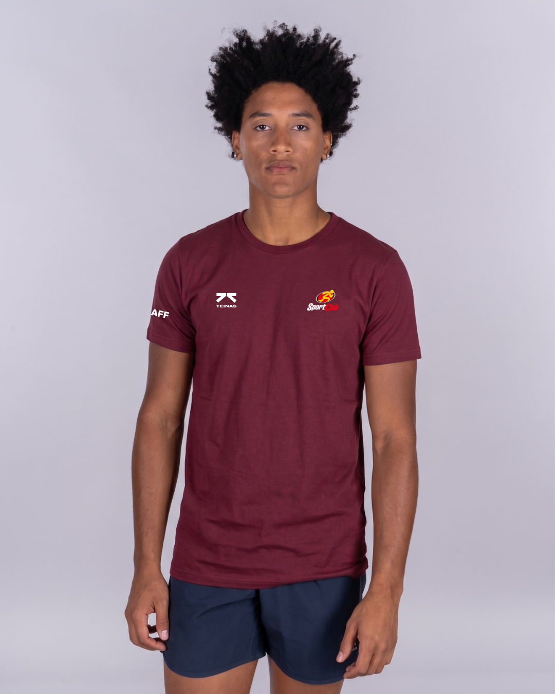 Remera algodón staff bordo hombre